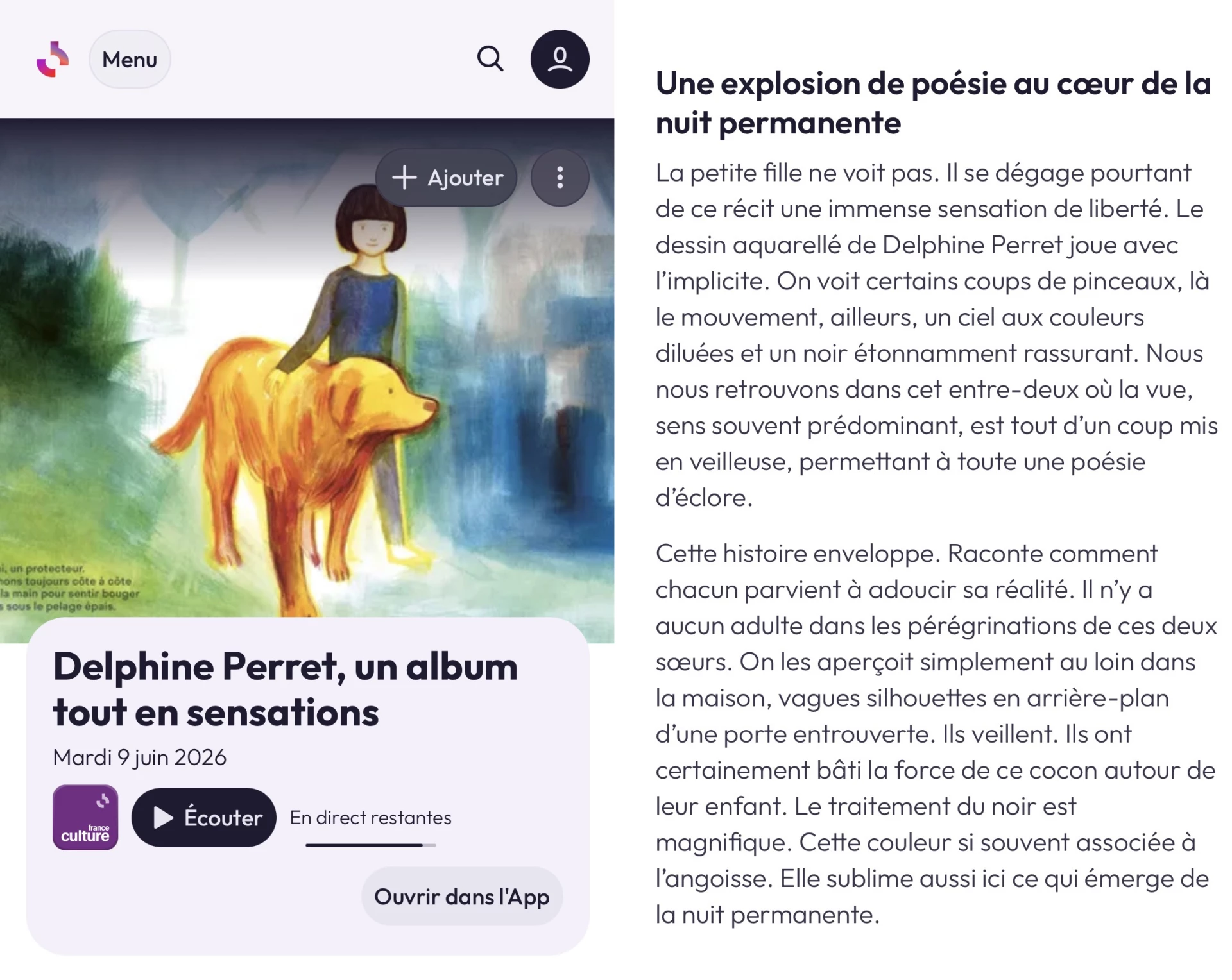 Delphine Perret - Mira, notre chien